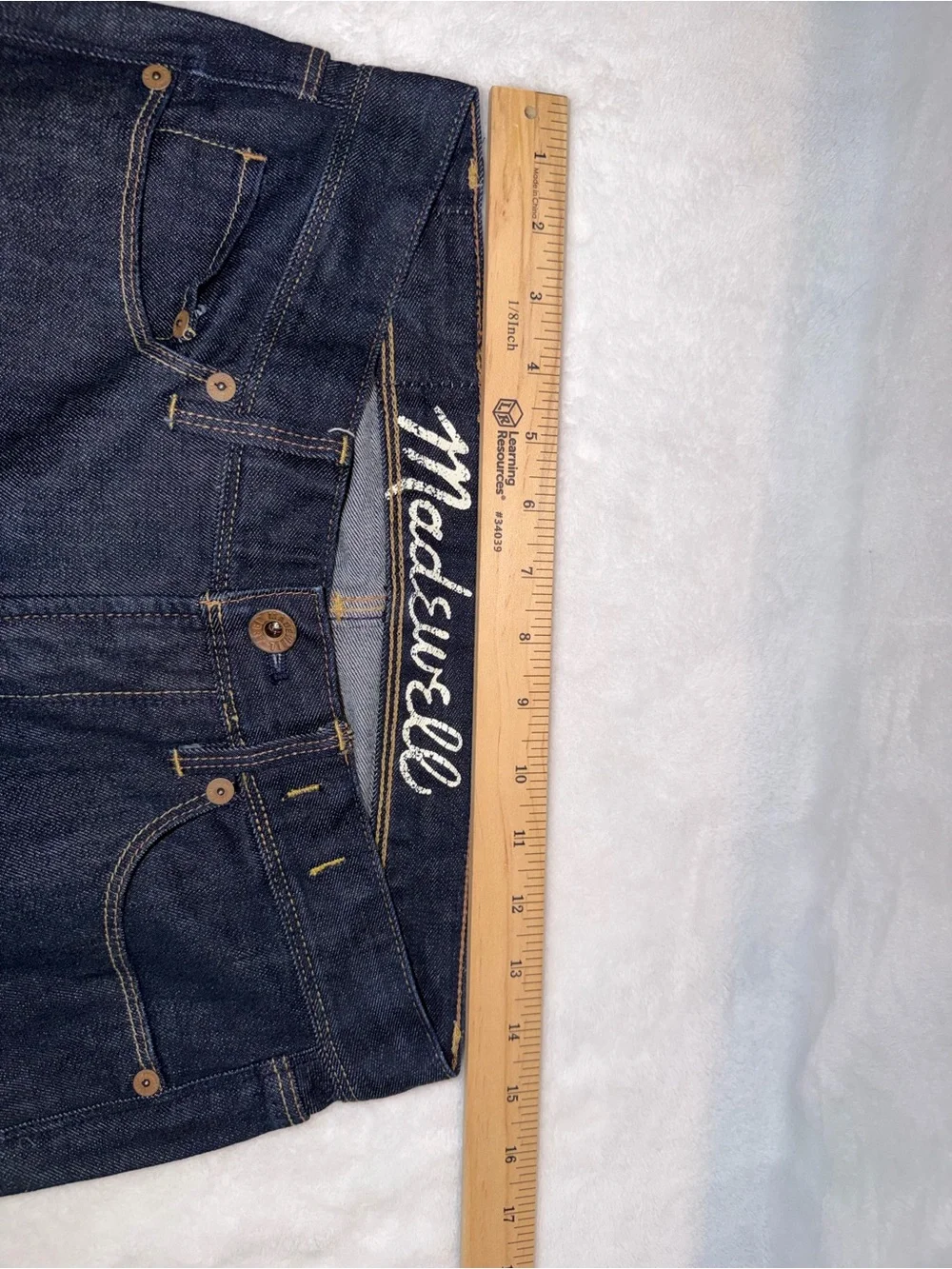NWOT - Madewell Women's Indigo Dark Rinse Skinny Denim with Leg Zippers Size 27